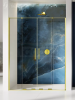 NEW TRENDY Drzwi prysznicowe przesuwne 140x200 SMART LIGHT GOLD EXK-4223